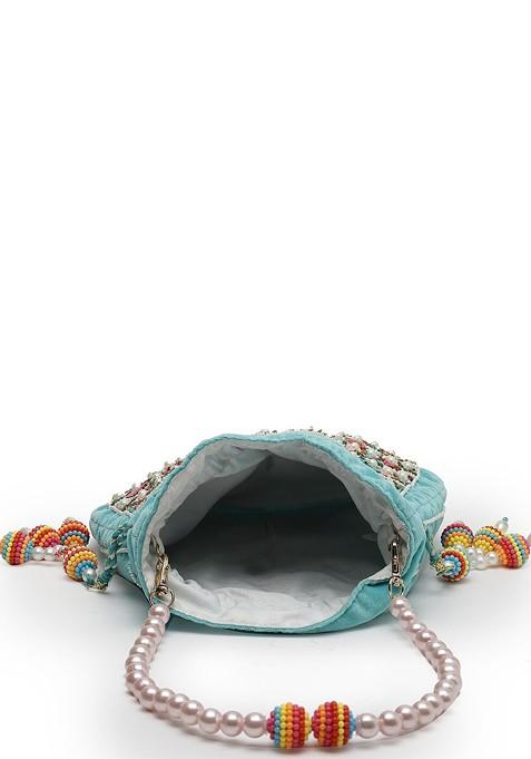 Embellished Tasselled Potli Clutch