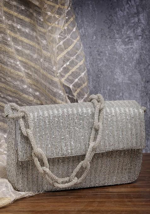 Embellished Foldover Clutch