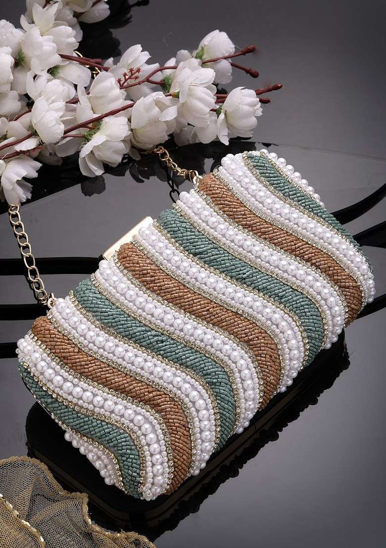 Embellished Box Clutch - Indya