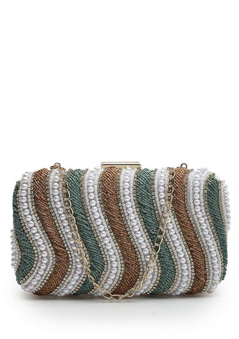Embellished Box Clutch - Indya