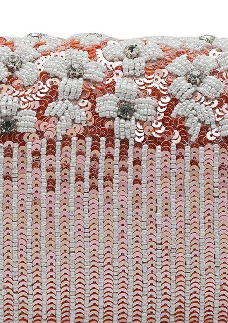 Embellished Tasselled Foldover Clutch