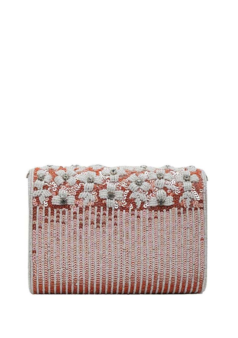 Embellished Tasselled Foldover Clutch - Indya