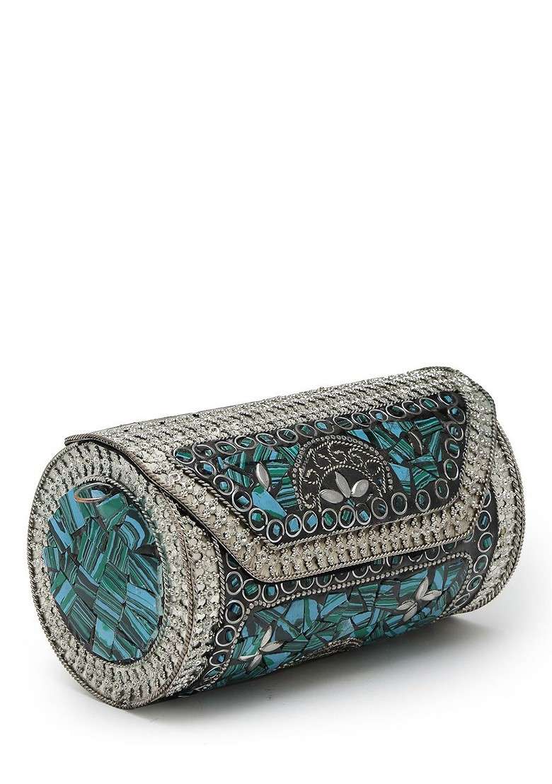 Embellished Box Clutch - Indya