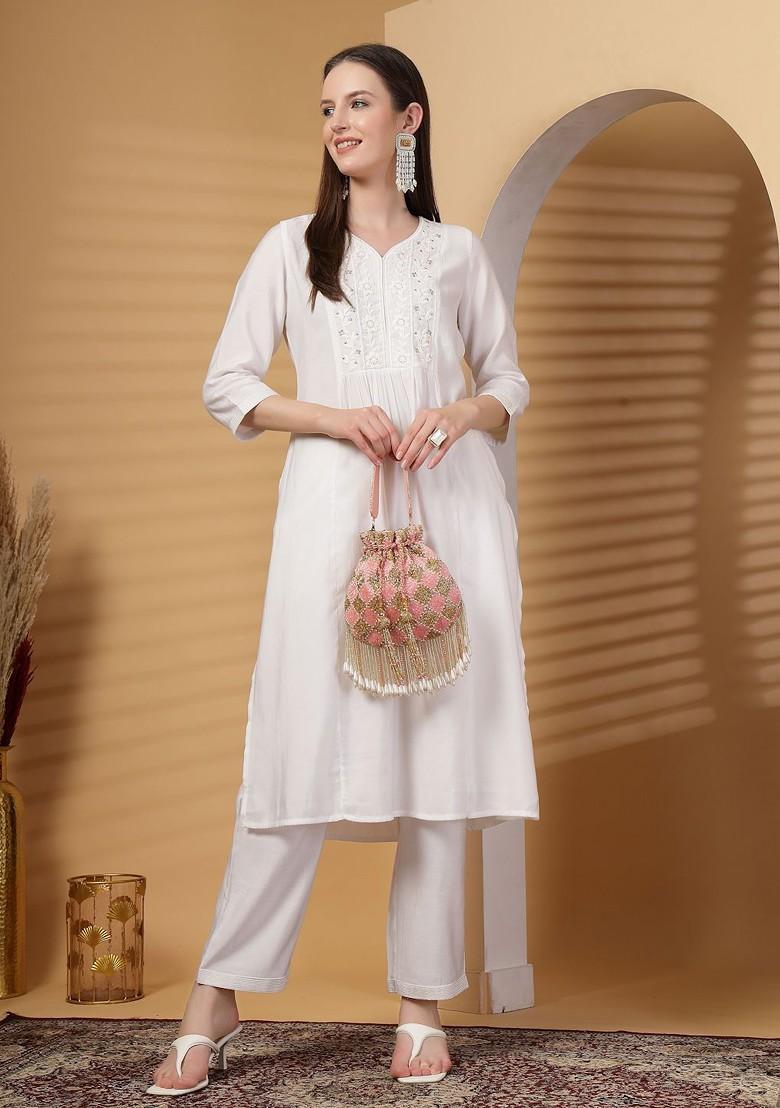 Droop Baby Pink And Gold Diamond Embellished Velvet Potli