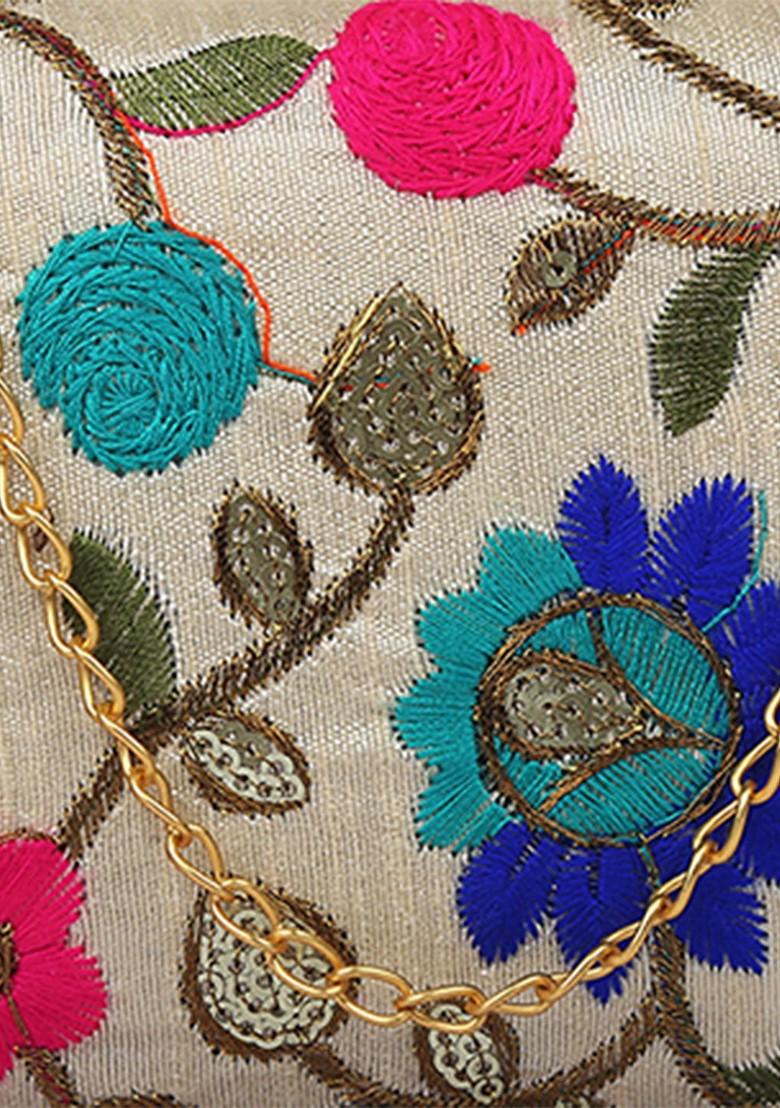 Multicoloured Embellished Clutch
