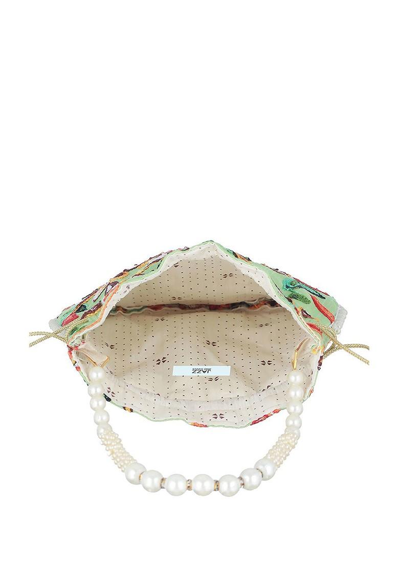 Green Embroidered Embellished Potli Clutch