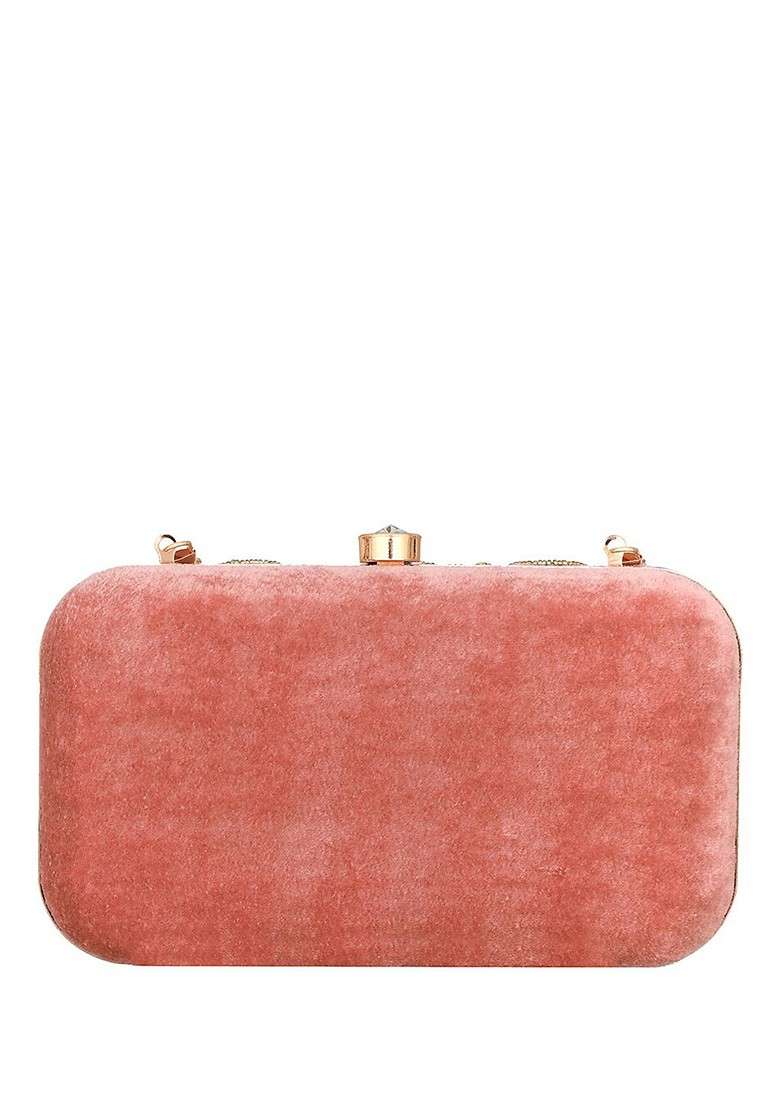 Gold Embellished Purse Clutch - Indya