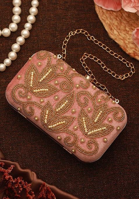 Gold Embellished Purse Clutch