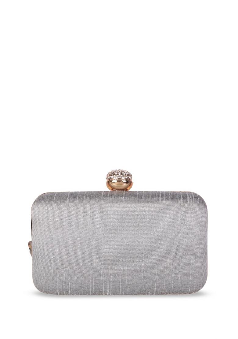 Embellished Structured Clutch Bag