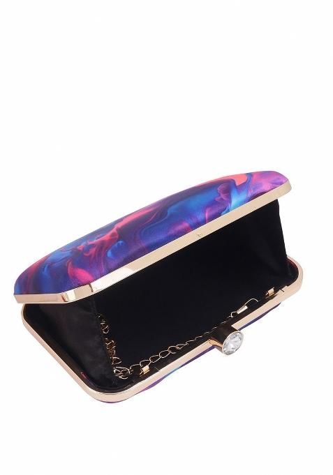 Water Resistant Printed Box Clutch