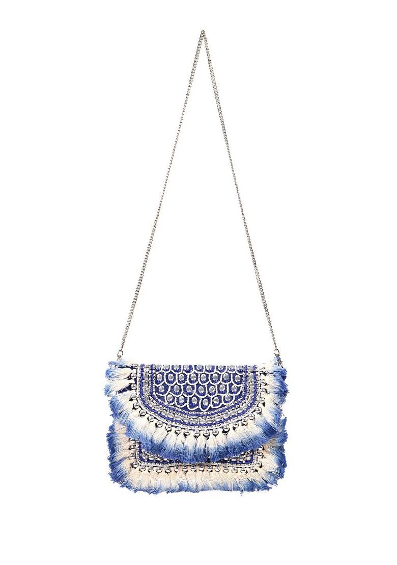 Embellished Structured Clutch Bag