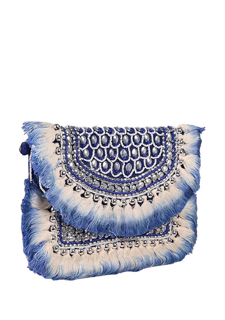 Embellished Structured Clutch Bag