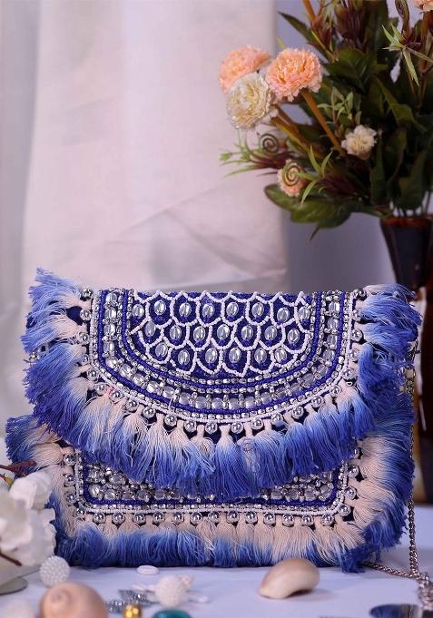 Embellished Structured Clutch Bag