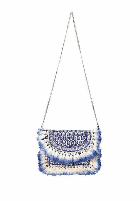 Embellished Structured Clutch Bag
