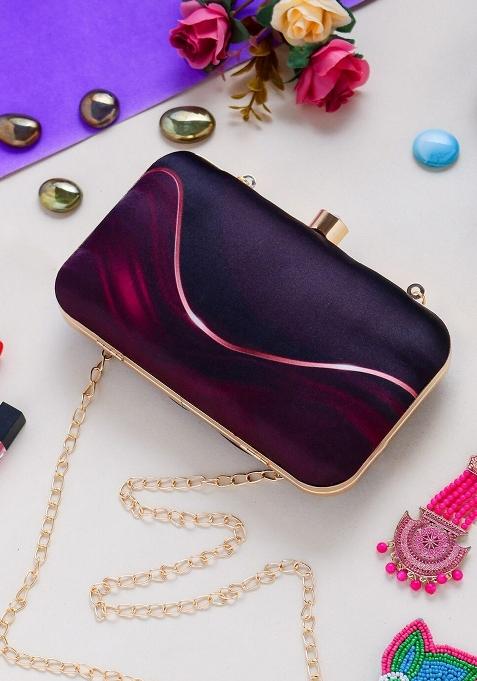 Water Resistant Printed Box Clutch