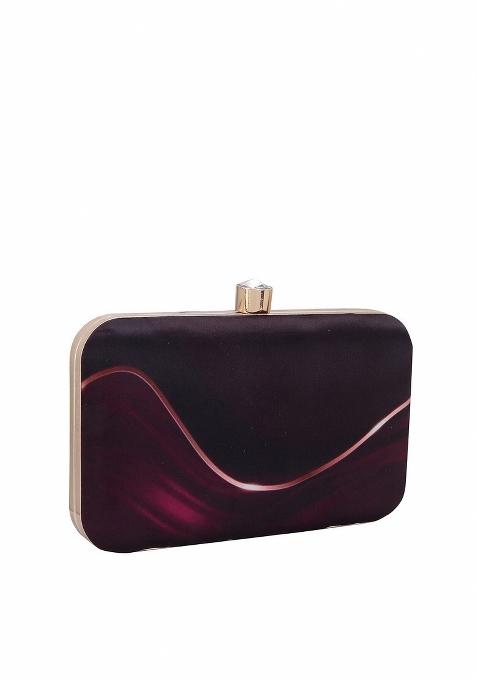 Water Resistant Printed Box Clutch