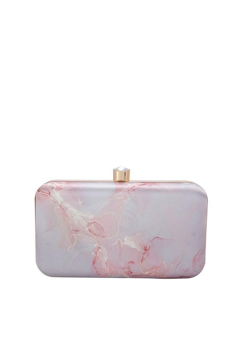Water Resistant Printed Box Clutch