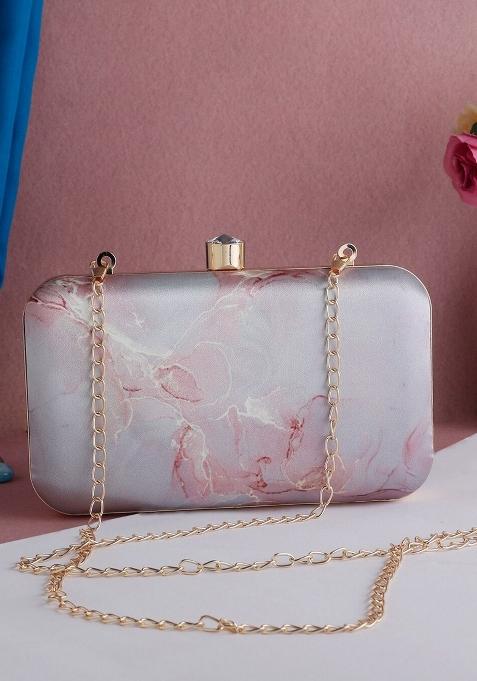 Water Resistant Printed Box Clutch