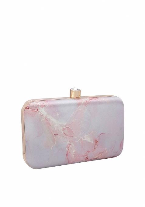 Water Resistant Printed Box Clutch