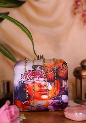 Embellished Structured Clutch Bag