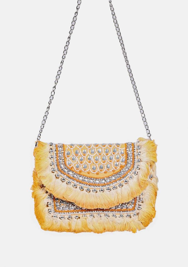 Embellished Shopper Clutch Bag - Indya