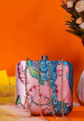 Embellished Structured Clutch Bag