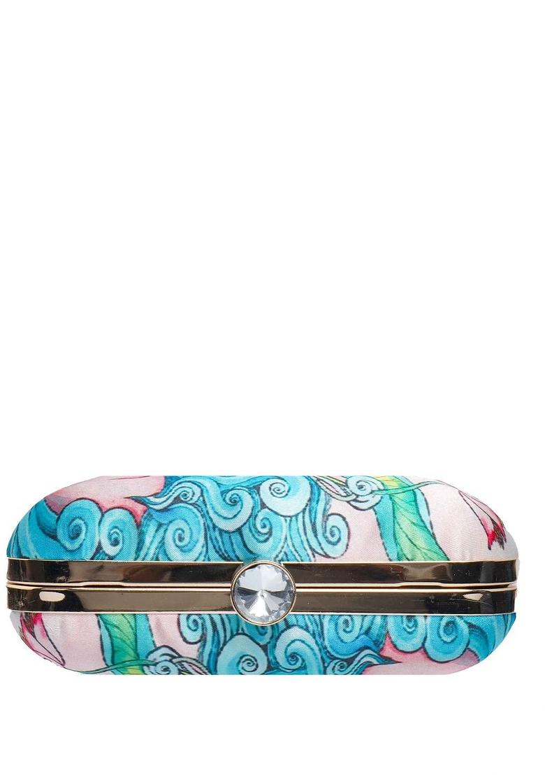 Embellished Structured Clutch Bag - Indya