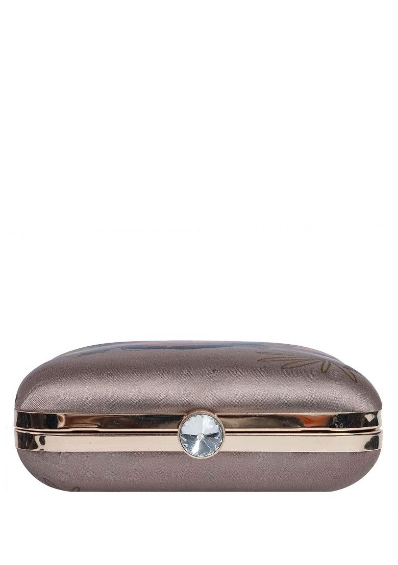 Abstract Printed Structured Clutch With Clutch Chain