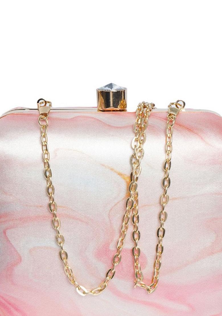 Women Abstract Printed Box Clutch