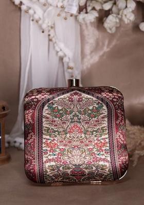 Floral Printed Box Clutch