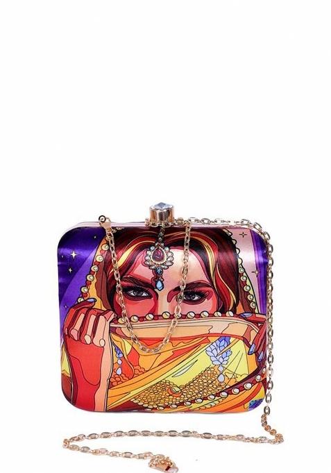 Printed Box Clutch
