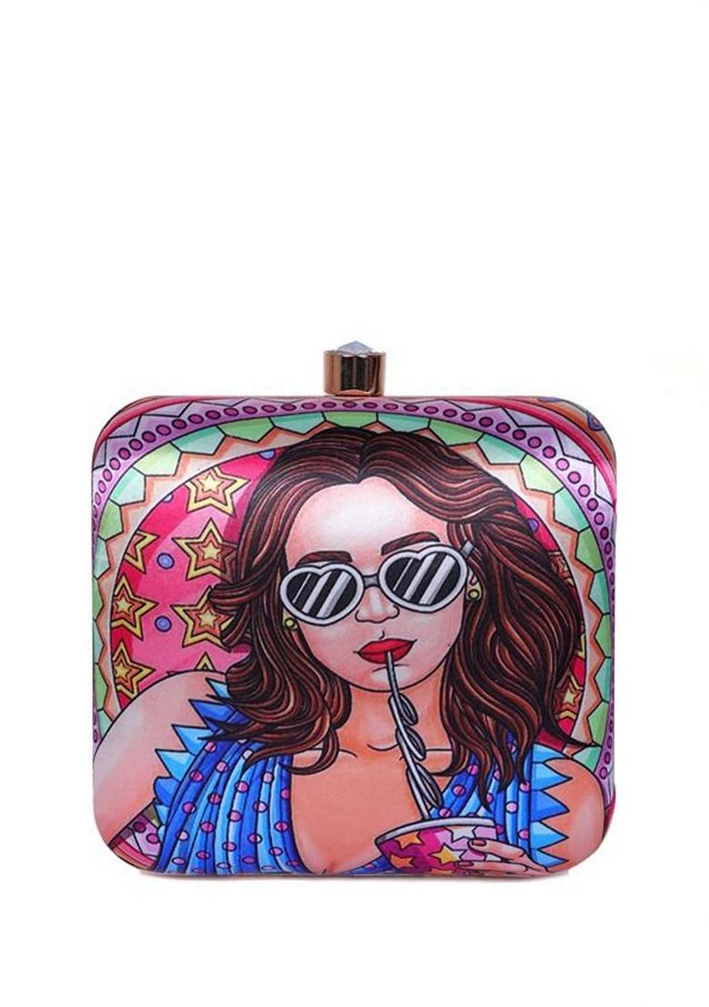 Printed Box Clutch