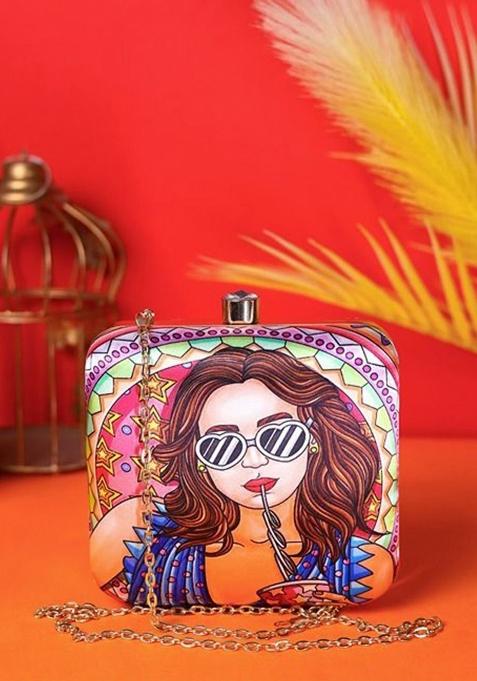 Printed Box Clutch