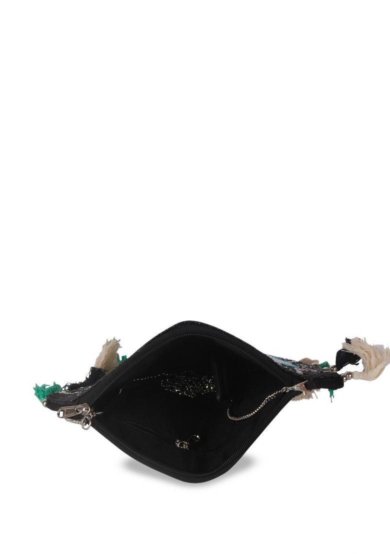 Embellished Structured Clutch Bag