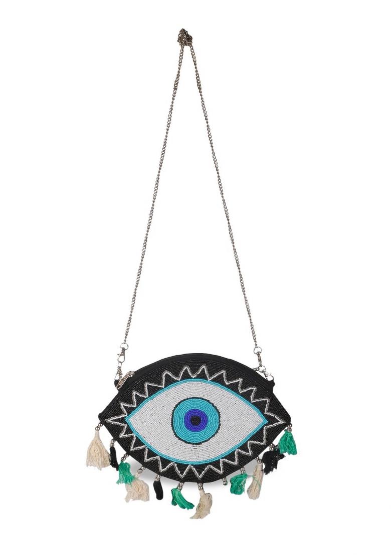 Embellished Structured Clutch Bag