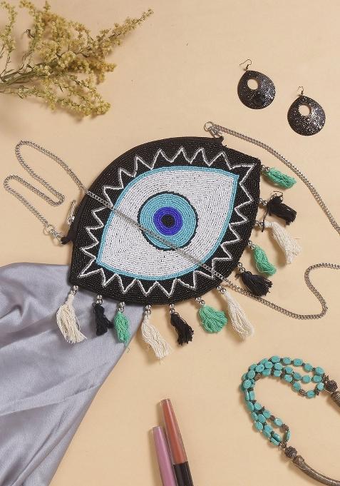 Embellished Structured Clutch Bag