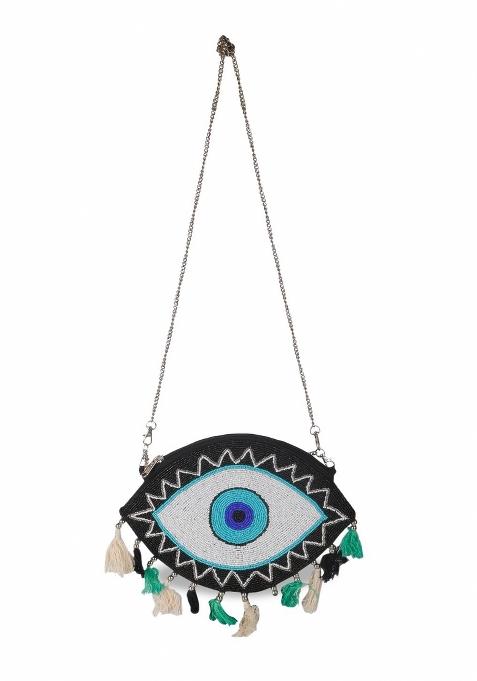 Embellished Structured Clutch Bag