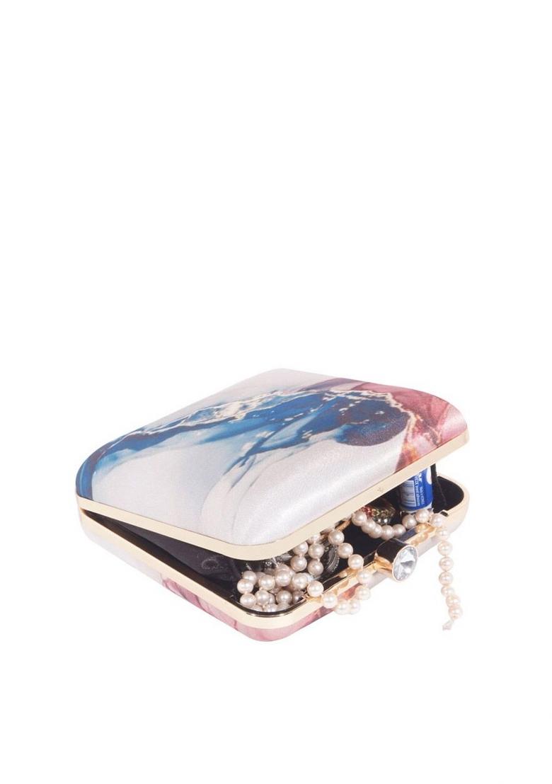 Women Assorted Printed Shoulder Strap Box Clutch