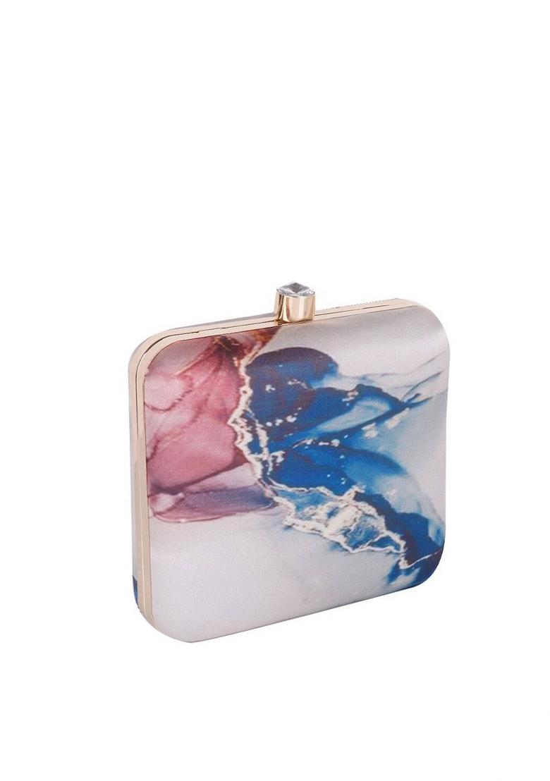Women Assorted Printed Shoulder Strap Box Clutch