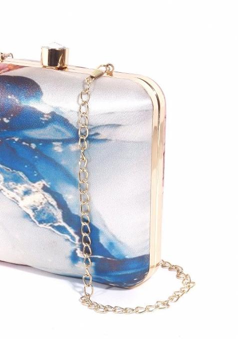 Women Assorted Printed Shoulder Strap Box Clutch