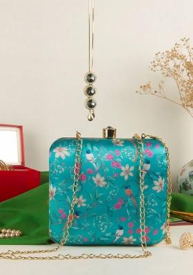 Floral Printed Box Clutch