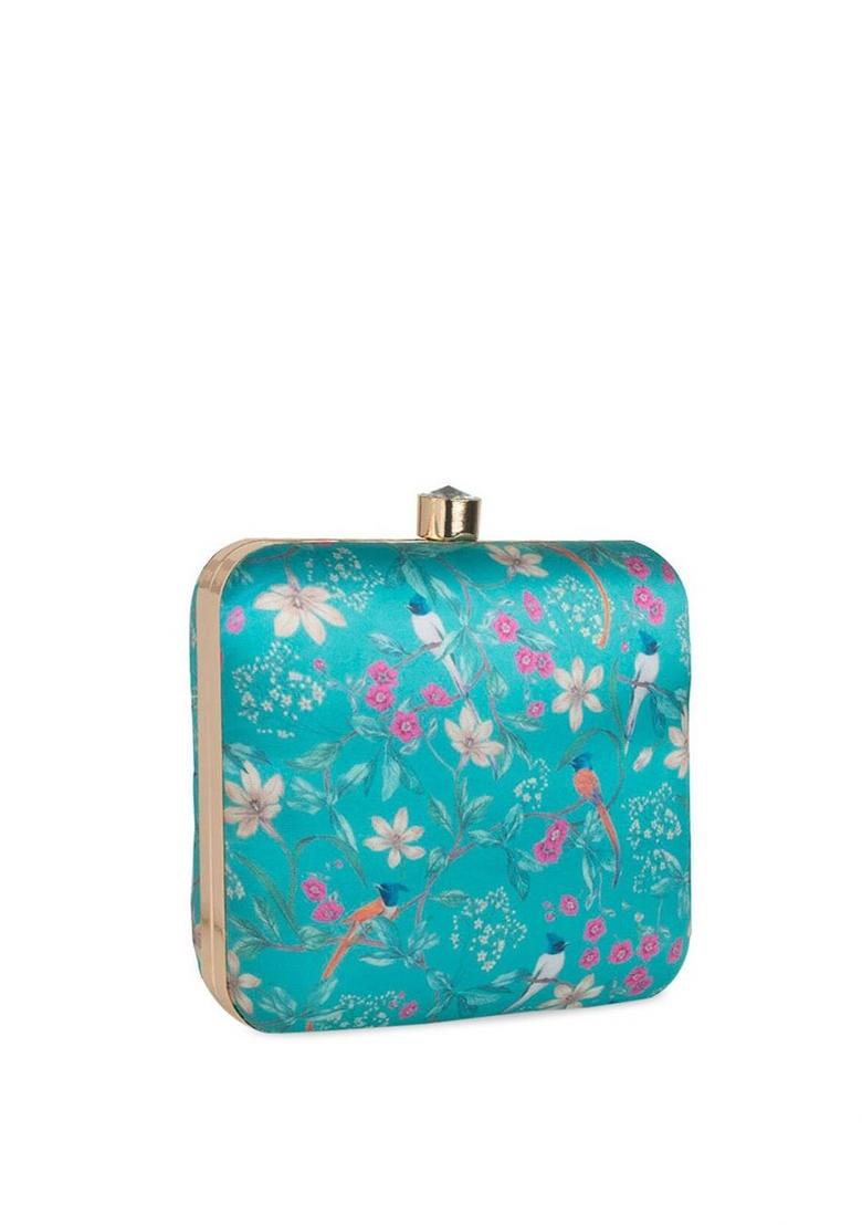 Floral Printed Box Clutch