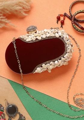 Women Embellished Box Clutch