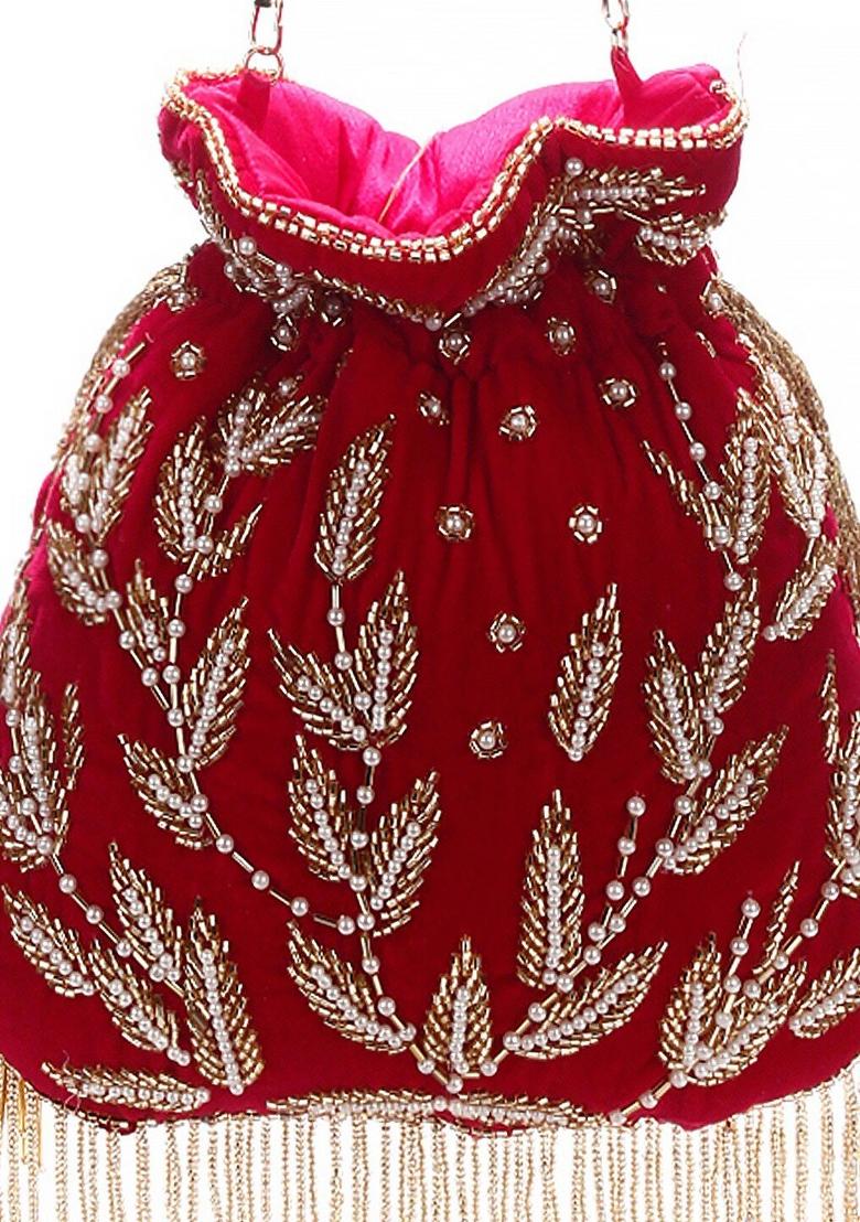 Women Embellished Fabric Potli