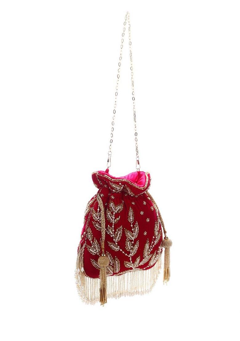 Women Embellished Fabric Potli