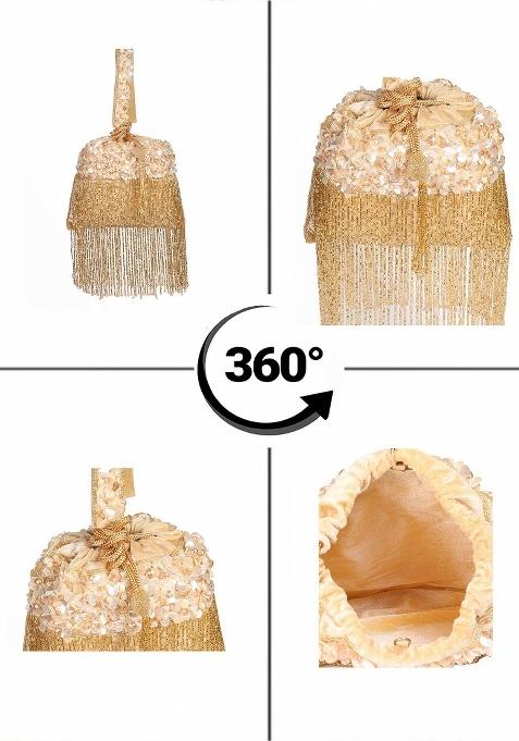 Embellished Shopper Clutch Bag