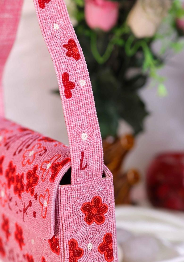 Women Floral Baguette Clutch Bag