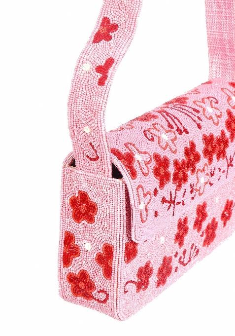 Women Floral Baguette Clutch Bag