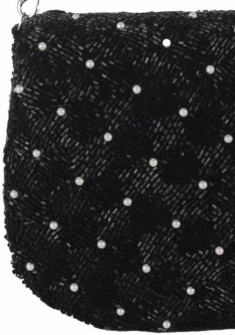 Embroidered Beads Stones Work Flap Shaped Clutch