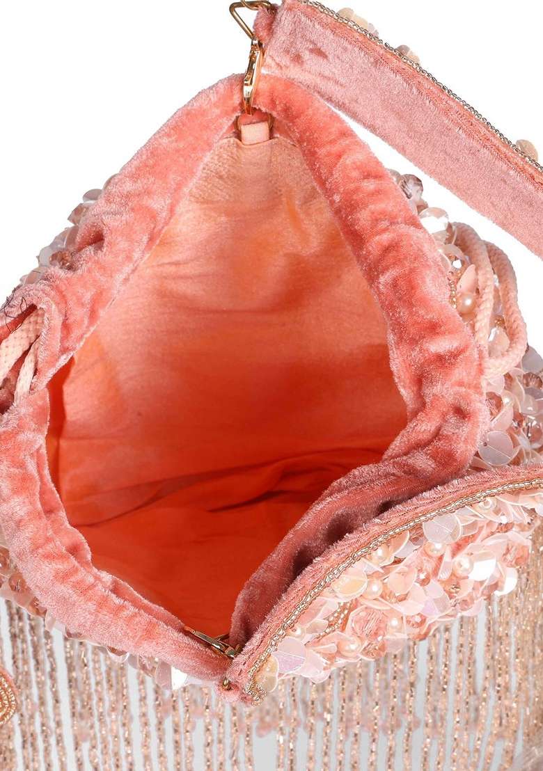 Women Embellished Shopper Clutch Bag - Indya